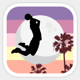 Perfect dunk at Miami Beach Sticker